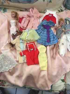 2 Vintage Barbie Dolls with Clothes some Tagged