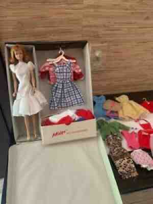 Original Vintage 1958 Redhead Midge Barbie Doll in original case w/ accessories