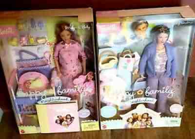 NIB Lot Of 2 Barbie Happy Family Neighborhood Grandma & Pregnant Midge