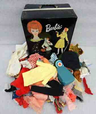 Vintage Early 1960s Mattel Barbie Doll Clothing Accessory Lot Case