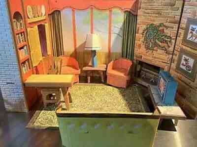 HTF Vintage 60s BARBIE NEW DREAM HOUSE Complete with Furniture