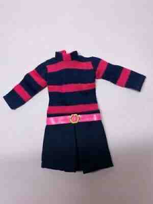 Vintage Barbie Clothes MOD Japanese Exclusive #2612 Pink Striped Dress