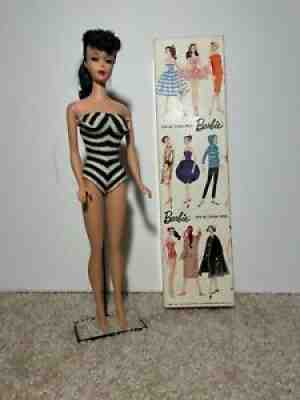 Teenage Fashion Model Brunette 1960â??s Mattel Barbie Doll In Original Package