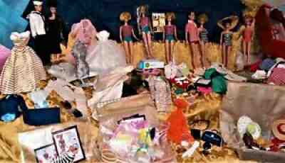 Vintage Barbie Lot HTF Silver American Girl Barbie Dolls Clothes Japan Accessory