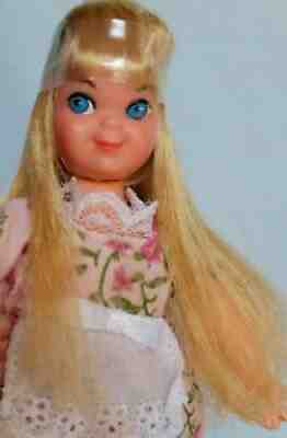 BARBIE & SKIPPERS SISTER BLONDE TUTTI VERY RARE LONG HAIR MATTEL DOLL! For cam