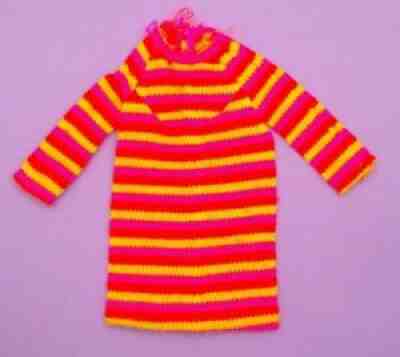 Vintage Barbie Japanese Exclusive #2624 - Yellow Orange Pink Striped Shift Dress