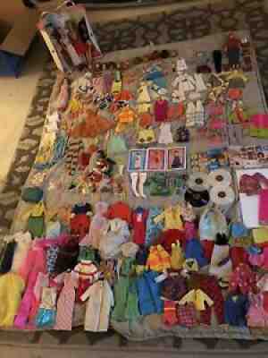 vintage barbie, francie, midge, ken case and clothes