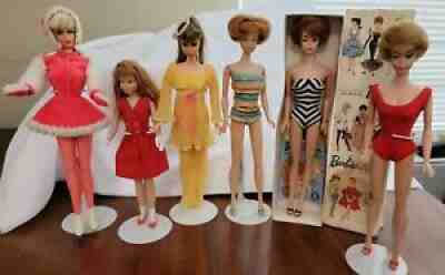 Vintage 1960s Lot of Barbie doll, American Girl, Twist & Turn, Lemon Kick, Midge