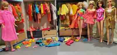 Vintage Mod Barbie and Friends Dolls, Clothing, Cases & Accessories Lot! EUC