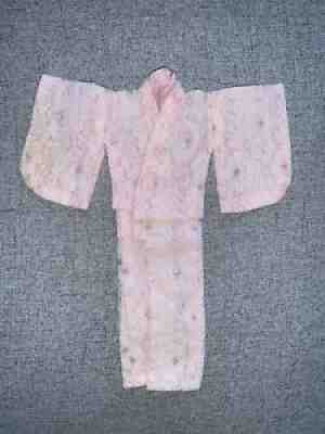 Vintage Barbie Japanese Francie Exclusive Pink Silk And Lace Kimono Beautiful