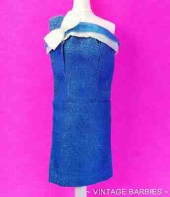 VERY RARE Barbie Doll Sears Beautiful Blues #3303 Dress MINTY ~ Vintage 1960's