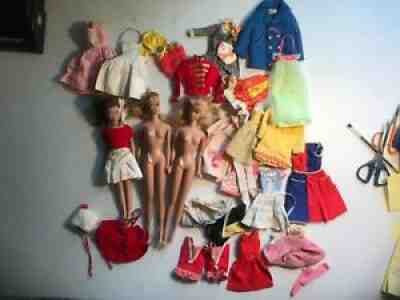 3 vintage Barbie/Skipper dolls lots of clothes 943 1907 1903 933 1901 outfits