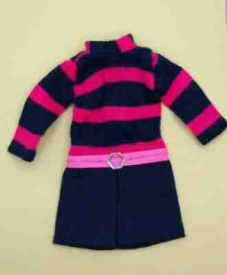 Vintage Barbie Clothes MOD Japanese Exclusive #2612 - Black Pink Striped Dress