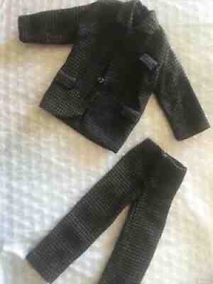 VINTAGE BARBIE KEN Winter SUMMER JOB SUIT tweed houndstooth COAT & PANTS Rare