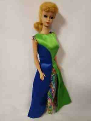 VINTAGE 1962 #6 PONYTAIL BLONDE BARBIE DOLL IN PATIO PARTY FASHION MATTEL #1692