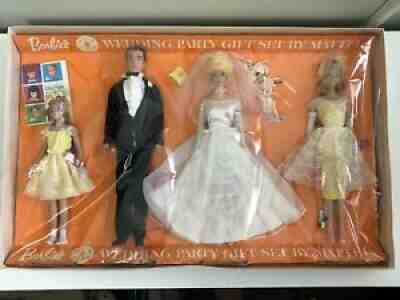 NRFB 1963 Wedding Party Gift Set; New in Box; 4 Dolls & 4 Outfits NOS