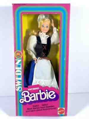 NIB BARBIE DOLL DOLLS OF THE WORLD 1982 VINTAGE SWEDEN SWEDISH 4032
