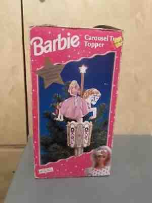 1997 Barbie Carousel Christmas Tree Topper By Mr. Christmas Read Description