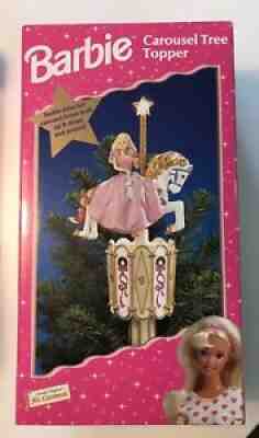 Vintage Barbie Carousel Christmas Tree Topper 1997 Mr. Christmas NIB