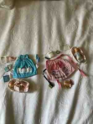 vintage barbie/skipper Babysitting Sets. doll clothes 1960's lot