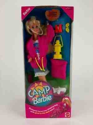 Vintage Camp Barbie Doll Mattel 1993 SEALED Glow In Dark Sleeping Bag