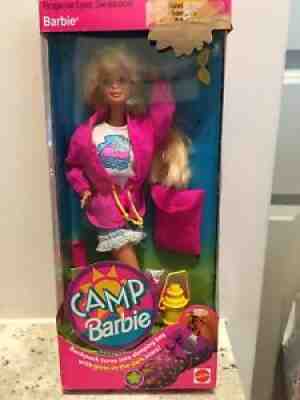 Vintage Camp Barbie Doll Mattel 1993 SEALED Glow In Dark Sleeping Bag