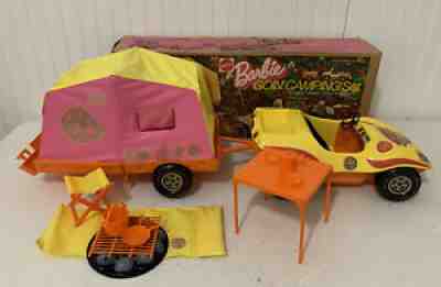 VINTAGE BARBIE 1972 GOIN CAMPING POP UP & DUNE BUGGY & ACCESSORIES