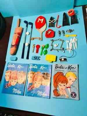 Barbie, Ken & Midge Vintage Accessories. Sporting Goods & Booklets