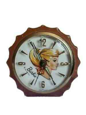 Vintage Mattel Barbie Doll Clock 1964 Wind Up Alarm Clock for Parts or Repair