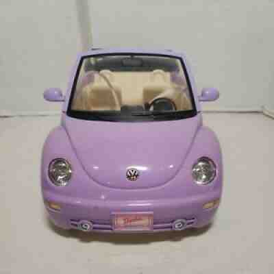 Barbie VW Volkswagen Beetle Bug Convertible CAR Purple 2003 Mattel No Remote Toy