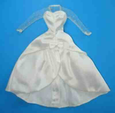 AUCT Vintage BARBIE - BEAUTIFUL BRIDE #1698 > White Satin Wedding Gown Dress HTF