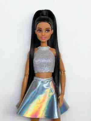 BARBIE POP STAR DOLL CUSTOM KATSILK SARAN REROOTED HAIR + MADE TO MOVE BODY MTM