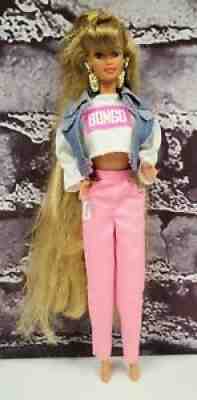 1992 Mattel Hollywood Hair Teresa Superstar Barbie Doll W/ Bongo Outfit ) Uncut