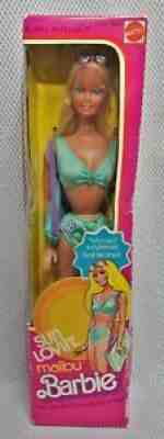 VINTAGE 1978 SUN LOVIN' Malibu BARBIE DOLL #1067 Blonde NIB Suntan Swimsuit