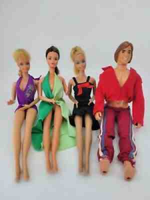 Lot of 4 Dolls 1966 Fashion Photo Barbie 1978 Kenner with Clothes - READ