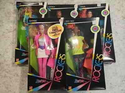 Vintage 1985 Barbie & the Rockers Lot of 5 Dolls Diva Derek Dana Dee Dee (C1)