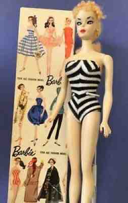 Vintage #1 Blonde Ponytail Barbie - Box, Accessories