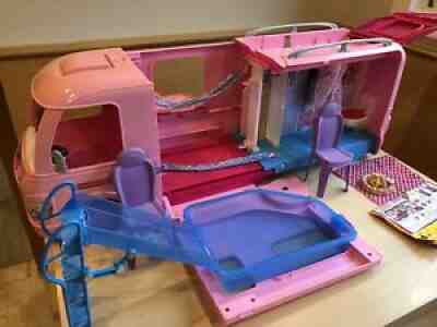 Mattel Barbie Dream Camper RV Pink Motorhome Van With Accessories and Pool