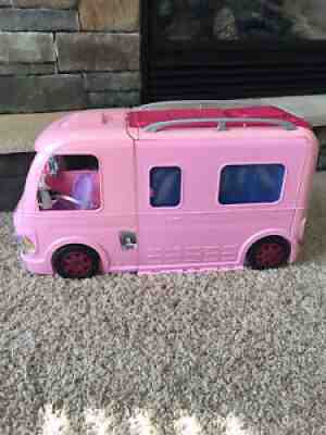 Mattel Barbie Dream Camper RV Pink Motorhome Van Playset With Pool