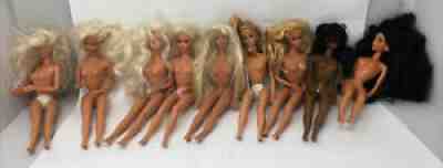 Vintage Mattel Barbie Doll Nude Lot 0f 9 Dolls 1966 China, Indonesia, Malaysia