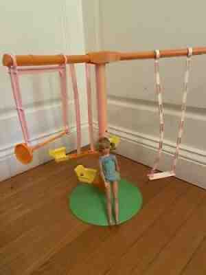 Barbie VINTAGE 1971 POS N PLAY SKIPPER Doll SWING-A-ROUNDER GYM Set Mattel 1179