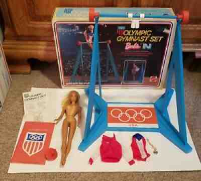 Vintage Mattel Olympic PJ Barbie Doll with Olympic Gymnast Set 1974