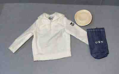 Vintage Barbie KEN SAILOR Bag SHIRT Hat #796 (1963) Sailor Navy Uniform