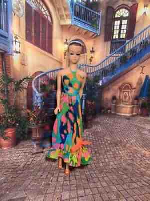 Vintage Barbie Fashion Queen Doll in Shillman? Dress Japan OT Heels