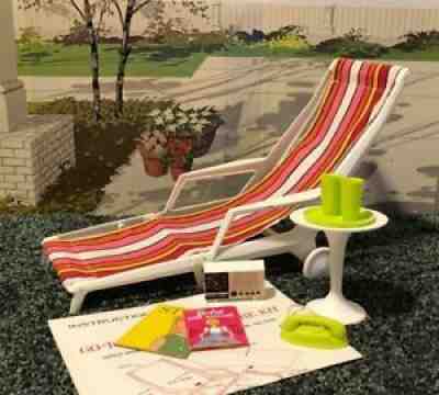 MISS BARBIE "GO TOGETHER" CHAISE LOUNGE, BACKDROP & ACCESSORIES