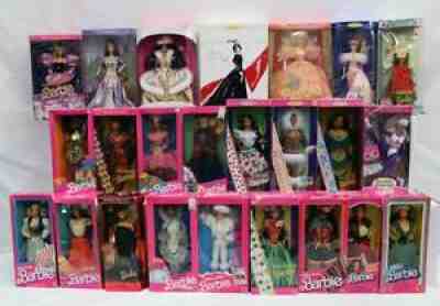 Barbie Lot of 31: Mardi Gras, Princess, Swedish, Eskimo, Western & More! NR