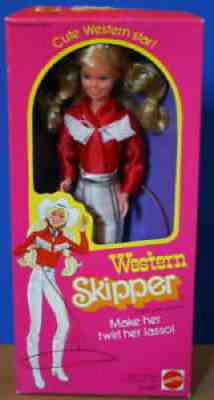 1981 WESTERN SKIPPER doll New in box Superstar Barbie sister Vintage 40 yrs old!