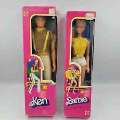 Vintage 1980 Golden Nights Barbie Ken Foreign Issue Disco #3207 #3208 RARE