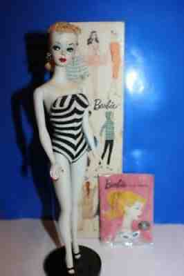 Vintage Barbie Ponytail #1 with box, stand and more