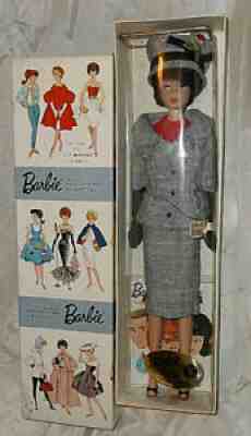 RARE VINTAGE DRESSED BOX DOLL BRUNETTE BUBBLE CUT - 0954 CAREER GIRL - MIB